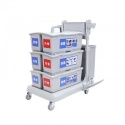 施達 靈動型平推系統清潔車 配23L垃圾桶 雙隔桶x3 施達 靈動型平推系統清潔車 配23L垃圾桶 雙隔桶x3